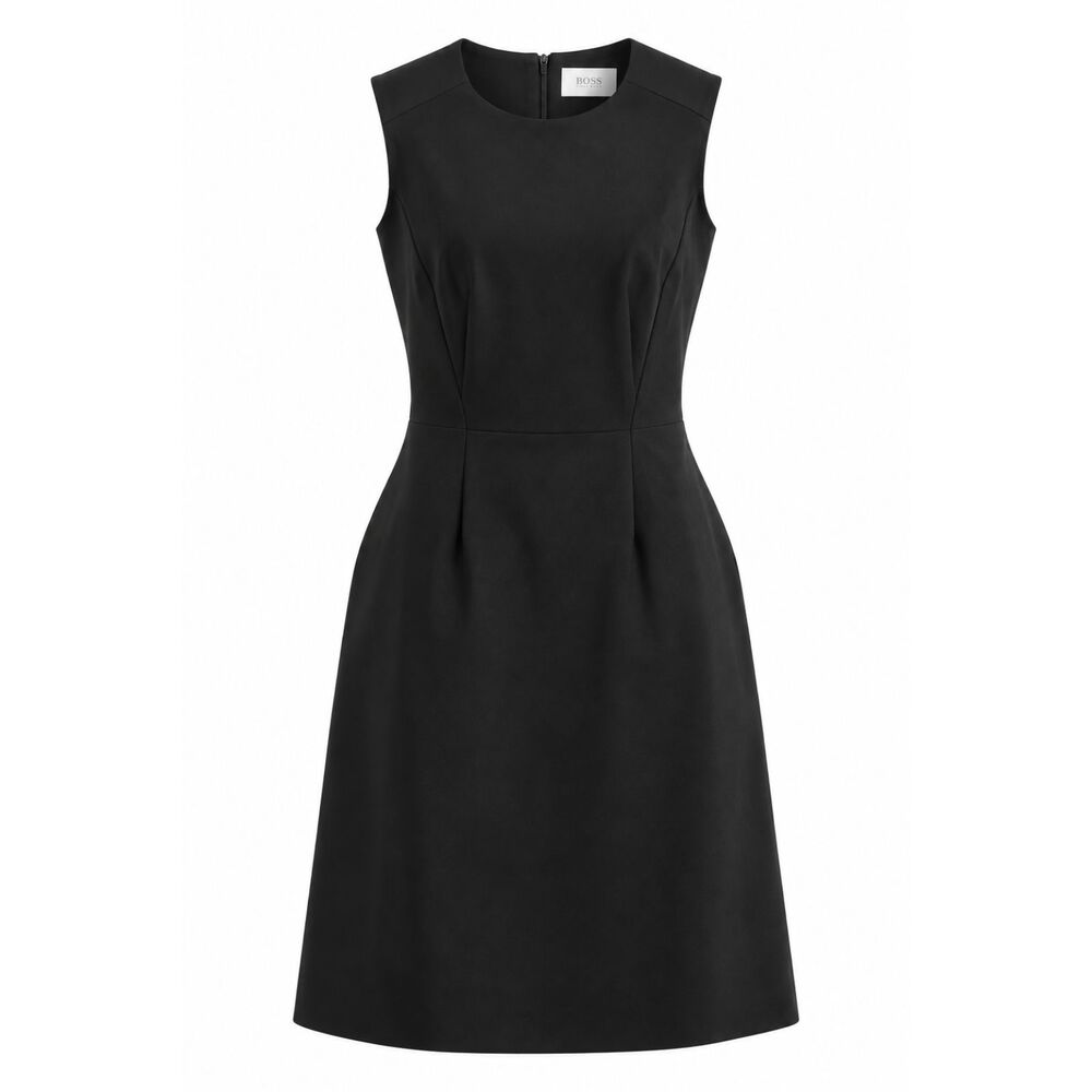 BOSS Hugo Boss Black Sleeveless A-Line Sheath Dress US 8